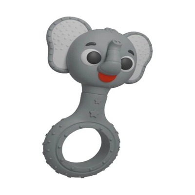 produto: MORDEDOR CHOCALHO ELEFANTE CINZA 
