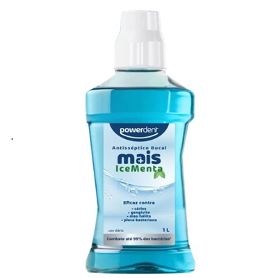 produto: ANTISSEPTICO BUCAL MAIS ICE MENTA 1L POWERDENT 