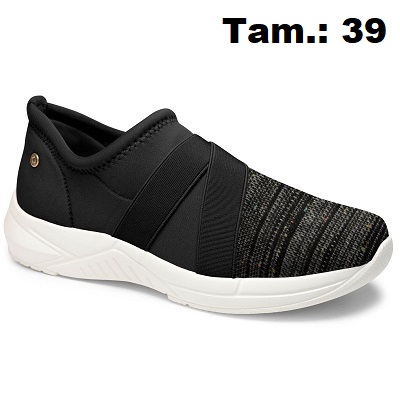 produto: TENIS CAMPESI CARE PRETO N39 FORRO E PALM ALOE VERA 