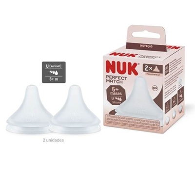 produto: BICO NUK PM FLUXO VARIAVEL 6+ MESES C/2un 